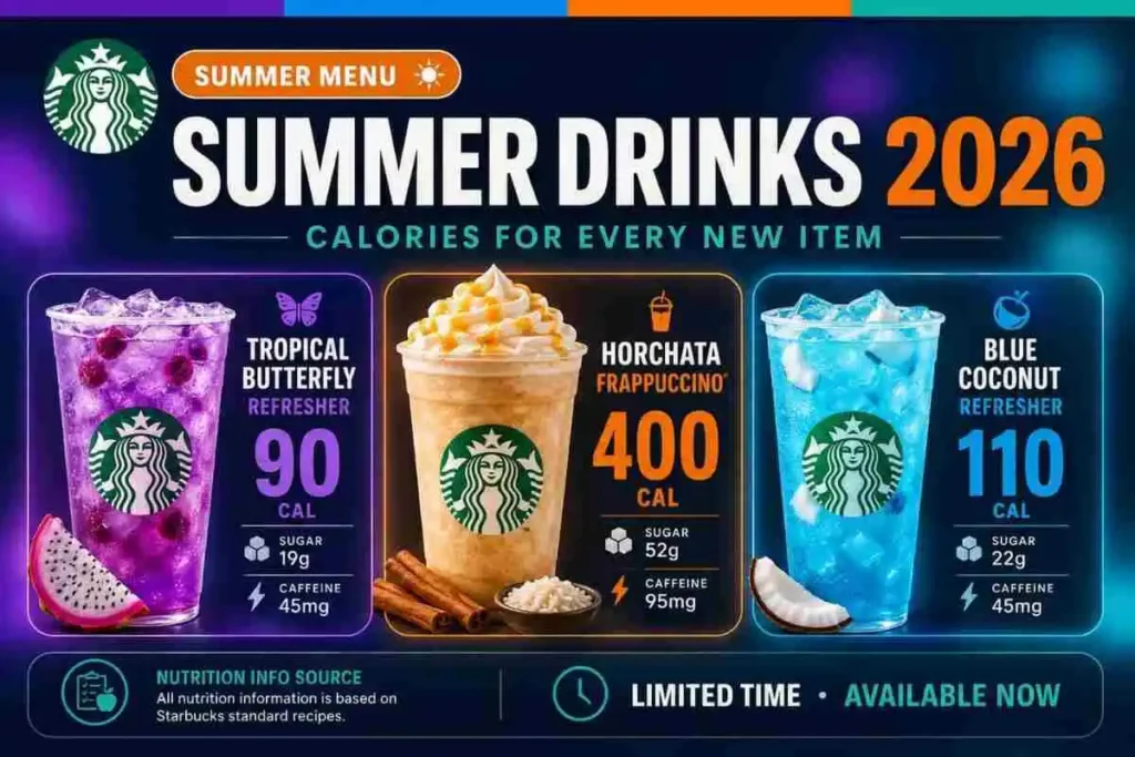 Starbucks Summer Drinks 2026 Calories