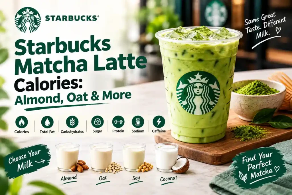 Starbucks Matcha Latte Calories Almond, Oat & More